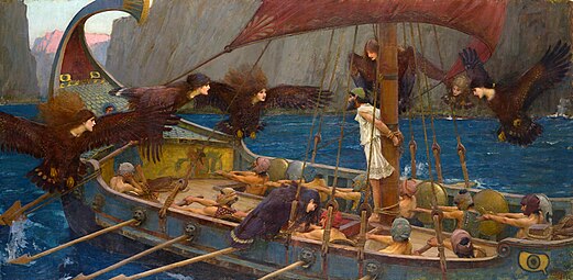 Ulysses and the Sirens, by John William Waterhouse, 1891, oil on canvas, National Gallery of Victoria, Melbourne, Australia[104]
