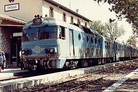 Metre gauge Ganz-MÁVAG trainset of Hellenic Railways Organisation (OSE) at Tripoli, Greece