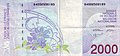 2000 Francs (1994–2001) - Rückseite