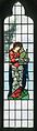 Saint Cecilia stained glass by Edward Burne-Jones in All Saints church, Preston Bagot
