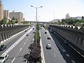 Begin Expressway with noise barriers