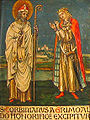 S. Corbinianus a Grimoaldo honorifice excipitur - Saint Corbinian respectfully received by Grimoald