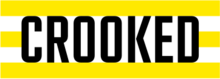The word "Crooked" in all caps, with yellow horizontal lines surrounding it.