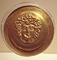 A Galatian's head as depicted on a gold Thracian objet d'art, 3rd century BC. Istanbul Archaeological Museum.