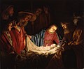 Gerard van Honthorst Adoration of the Shepherds, still influenced by Saint Bridget