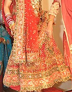 Bridal gagra with gota embroidery