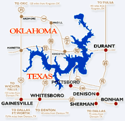 Map of Texoma Region