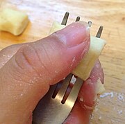 Pieces are shaped with a fork or gnocchi board