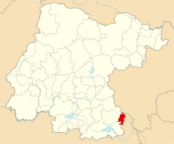 Location of Coroneo in Guanajuato
