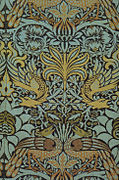 This fabric design, called Peacock and Dragon, is the work of William Morris (1878) and is an example of decorative graphic design. Such designs were revived during the 1960s with the emergence of the hippie movement.