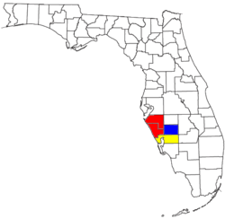 Map of Sarasota metropolitan area