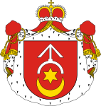 Coat of arms of Princess Ostrogski and Zasławski, used according to Tadeusz Gajl also by Kłosewicz, Neronowicz, Szpila, Szpilewski and Szpilowski families.