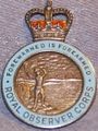 Post-1953 lapel badge, (Queen's Crown), worn on civilian clothing when not in uniform. (Pre-1968 badges were made of hallmarked sterling silver, however post-1968 badges were made from cast metal).