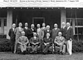 Fiske is seated on the left in this 7 August 1928 photograph of retired U.S. Navy rear admirals and other retirees at Rear Admiral Spencer S. Wood's home in Jamestown, Rhode Island.