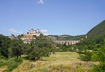 Blick auf die Festung von Spoleto heute