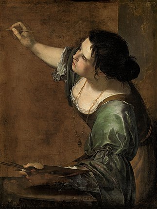Self-portrait as the Allegory of Painting (La Pittura) - Artemisia Gentileschi. c.1638-9. Oil on canvas. 98.6 x 75.2 cm. Royal Trust Collection.