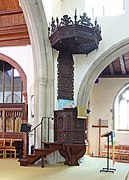 The pulpit - much admired by Pevsner