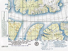 Ausschnitt: USAF Jet Navigation Chart – Devon Island, (JN-7) N, Maßstab 1: 2.000.000, 1958