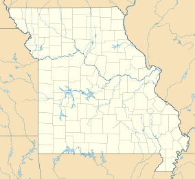 A map of Missouri showing the location of Greensfelder County Park