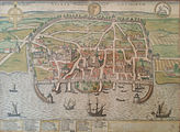 Visby as seen on an engraving from c. 1580