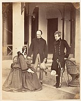 At Simla with her husband and Lord Clyde, Commander-in-Chief, 1860