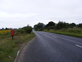 A1094 Aldeburgh Road and Hazelwood Hall Postbox - geograph.org.uk - 1434704.jpg
