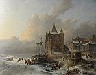 A. Schelfhout, Winter met schaatsers / Winter with skaters, 1838; oil on canvas