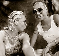 Bintia (rechts) und Brixx beim Splash! Festival 2000