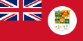 1873: The flag was modified to represent the new provinces of British Columbia and Prince Edward Island. The badge was always placed on a white disk in this edition.
