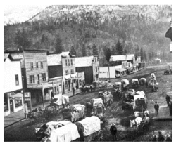 American freight wagons at Cascade City in 1898