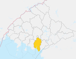 Map of North Pyongan showing the location of Chŏngju
