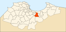 Location of El Harrach in Algiers Province