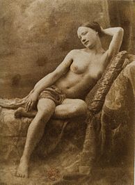 Photograph by Jean Louis Marie Eugène Durieu, part of a series made with Eugène Delacroix