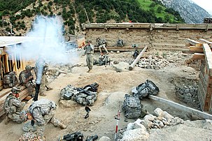 M252 mortar and crew in Afghanistan, 2009