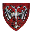Serbian eagle as seen in a modern stylized coat of arms of the Nemanjić dynasty