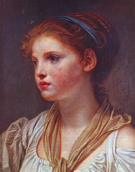 Young girl with blue ribbon, second half of 18th century[12]