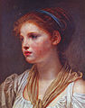 Jean-Baptiste Greuze: Mädchen mit blauem Haarband 18. Jahrhundert