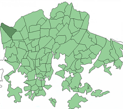 Position of Malminkartano within Helsinki