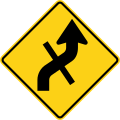 W1-10eR Intersection in curve (right)
