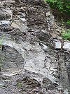 Outcrop of Marcellus Formation shale.