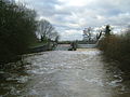 Sluice Weir, on the right is the lock