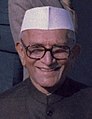 Morarji Desai Führer des Congress (O) und der Janata Alliance
