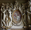 Stuckfiguren im ehemaligen Zimmer der Duchesse d’Etampes (heute: Königstreppe). Schloss Fontainebleau