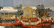 Portion of a 1903–1904 mural in Phnom Penh's Silver Pagoda