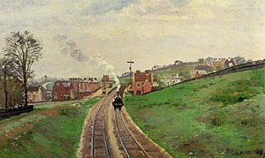 Camille Pissarro "Lordship Lane railway station" (1870), East Dulwich, London, England