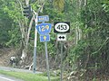 PR-453 junction sign in Lares, Puerto Rico