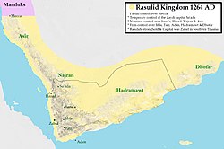 Rasulid Kingdom around 1264 AD