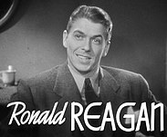 A frame of Ronald Reagan in the 1939 film Dark Victory