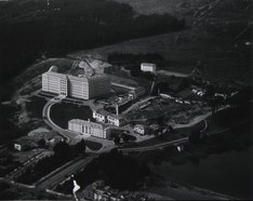 Aerial view of the hospital
