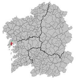 Location of A Pobra do Caramiñal
